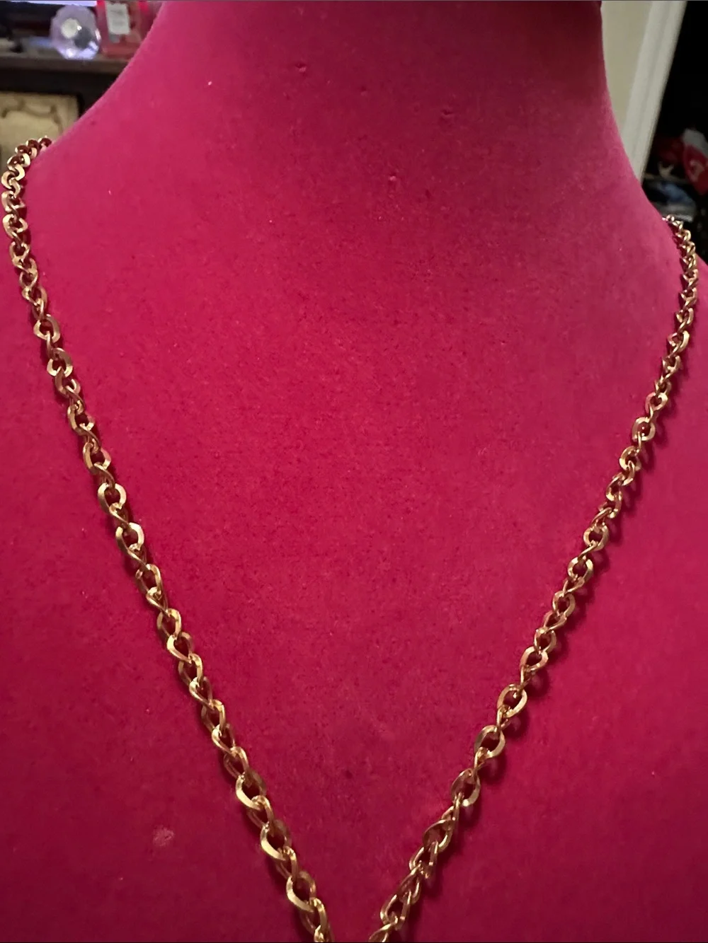 Gold Tone Geometric Tassel Pendant Necklace -  Women Jewelry FAUX